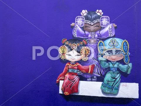 Street Art in Georgetown, Penang, Malaysia Stock Photos