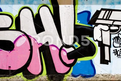 Street art, urban grafitti on wall Stock Illustration