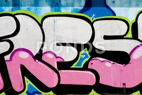 Street art, urban grafitti on wall Stock Illustration