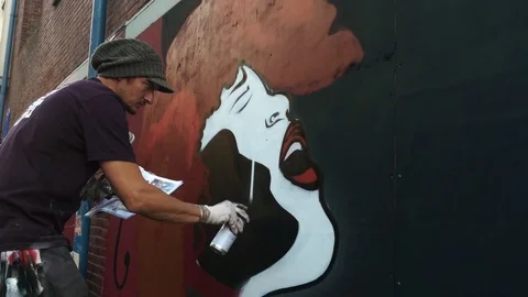 Street artist Stock-Footage 75465124