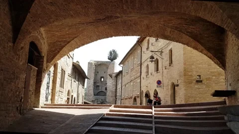 Street in Assisi, Umbria Stock Footage 202930458