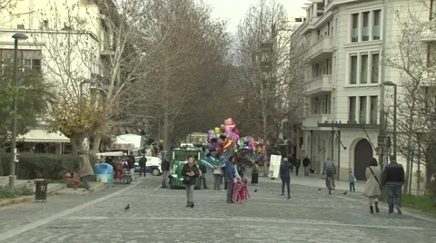 A street in Athens,Greece 스톡 동영상 46981952