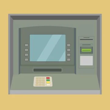 Street ATM teller machine Stock Illustration