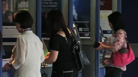 Street ATM using Video stock 10811963