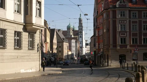 Street in Augsburg Video stock 70660571