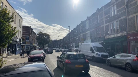 Street in backlight Stock-Footage 118158291