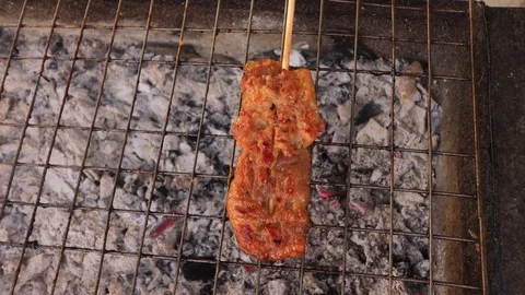 Street barbecue Stock Footage 124590434