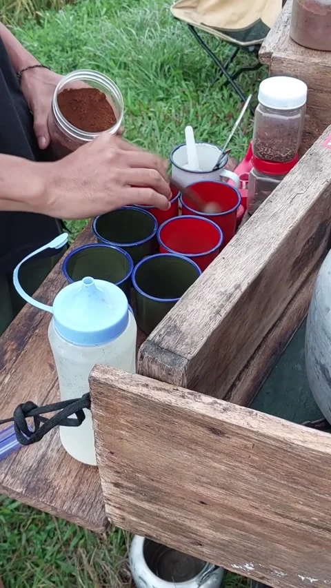 Street barista Video stock 278156653