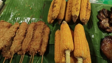 Street bbq Stock Footage 124568076