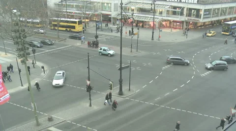 Street in berlin timelapse Stock Footage 1085041