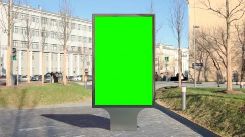 Street billboard stand Stock Footage 89311550