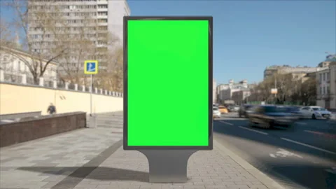 Street billboard stand Stock Footage 89311769