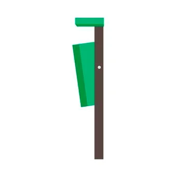 Street bin green vector side view icon. Disposal ecology junk refuse concept. Иллюстрация