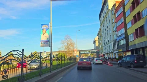 A street with a bridge over it Stock Footage 273007450