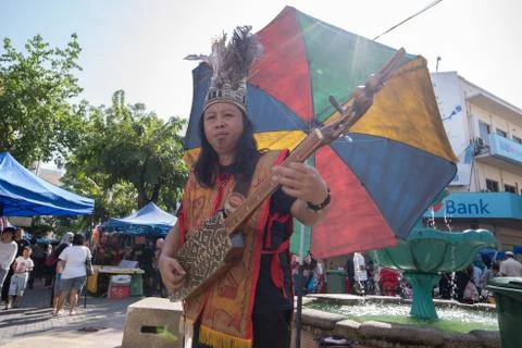 Street Busker 库存照片