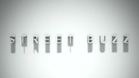 Street buzz 3D title animation with shadows on a white background Stock Footage 296988794