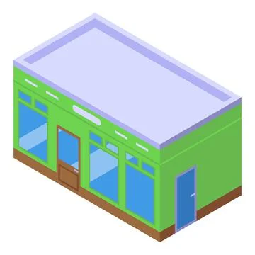 Street cafe icon isometric vector. City restaurant Stock Illustration
