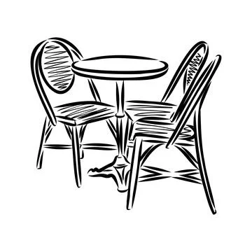 Street cafe in old town vector illustration Ilustración de archivo