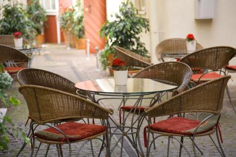 Street cafe in Tallinn Stock Photos