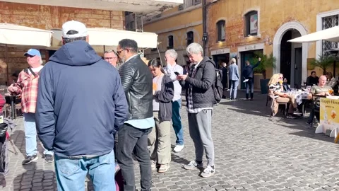 Street Cafes in Rome Stock Footage 280497765