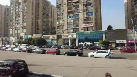 Street in Cairo - Driving Stock Footage 202188948