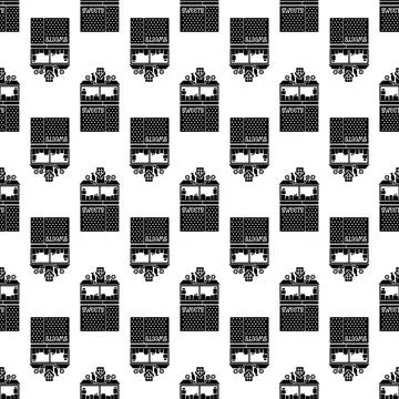 Street candy kiosk pattern seamless vector Stock Illustration