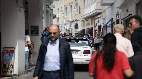 Street of capri Video stock 128448143