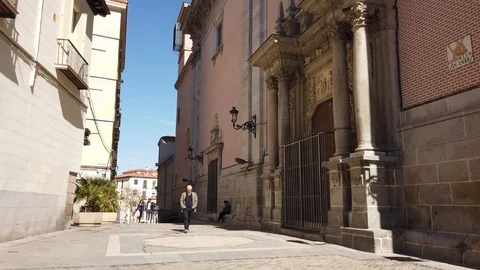 STREET IN CENTRAL MADRID Stock Footage 107197338