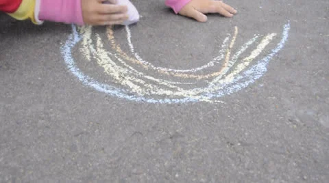 Street chalk Stock Footage 22557960