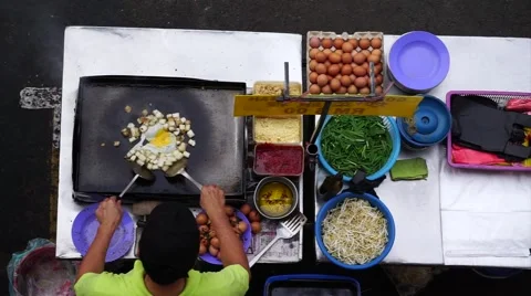 Street chef kitchen Stock Footage 54765625