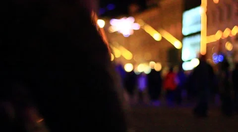 On the street for Christmas Stock Footage 45473404