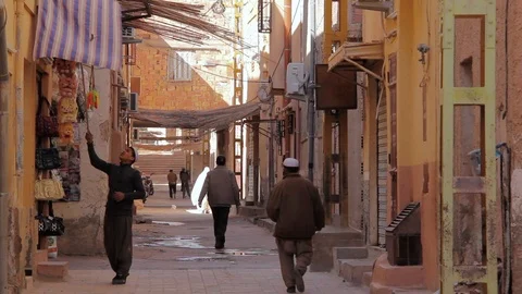 Street City in Mzab people, Ghardaia, Algeria Stock Footage