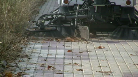 Street cleaning machine Video stock 272180