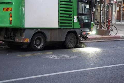 Street cleaning machine Stock Photos