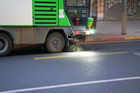 Street cleaning machine Stock Photos