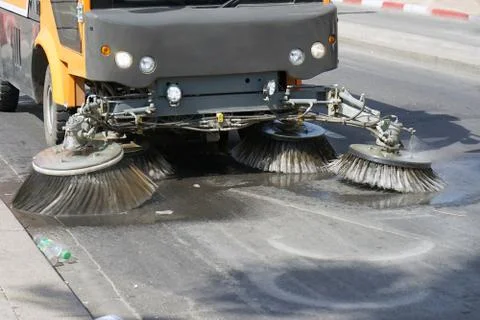 Street cleaning machine Foto stock