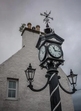 Street clock with compass rose Stock Photos