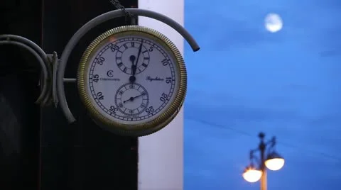 Street clock. Stock Footage 22158137