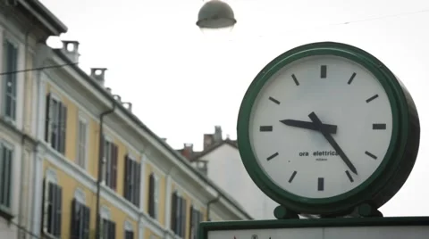 Street clock in Milan Stock Footage 65730401