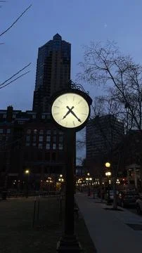 Street Clock in Minneapolis Stock Photos