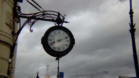 Street clock time out Stock Footage 90765313