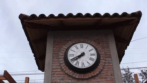 Street clock tower Stock Footage 77045958