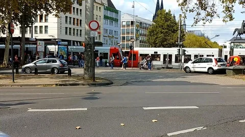 Street in Cologne Stock Footage 95191802