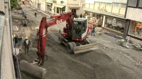 Street construction Vídeo Stock 300814