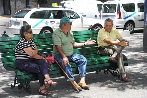 Street Conversation Stock Photos
