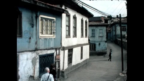 Street Corner in Old Town Stock Footage 278100843