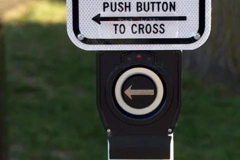 Street Crossing Button Stock Photos