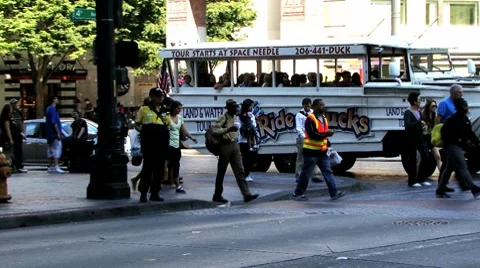 Street Crossing Stock Footage 7742829