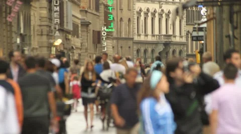 Street crowd Stock Footage 7741042