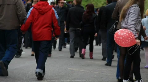 Street crowd Stock Footage 8660594